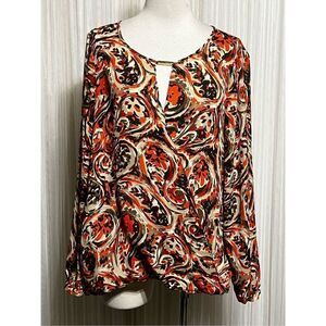 Michael Kors Long Sleeve Chiffon Blouse Size 10